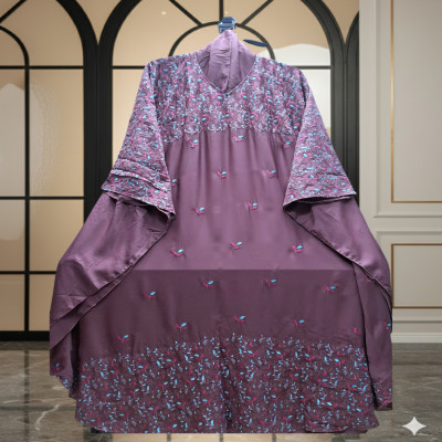 চেরী এমব্রয়ডারী আবায়া (হিজাবসহ)
