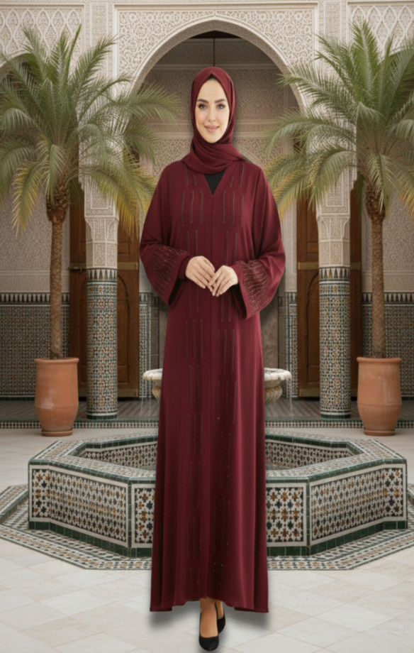 দুবাই জাফরান বোরকা (হিজাবসহ)